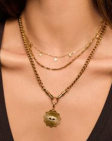 Colar Pingente Olho Grego Solstice - Ouro 18K | SILLENE
