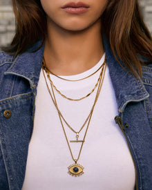Colar Pingente Olho Grego Zen - Ouro 18K | SILLENE