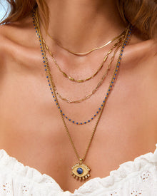 Colar Pingente Olho Grego Zen - Ouro 18K | SILLENE