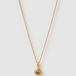 Colar Pingente Pedra do Mês - Ouro 18K | SILLENE - Fevereiro