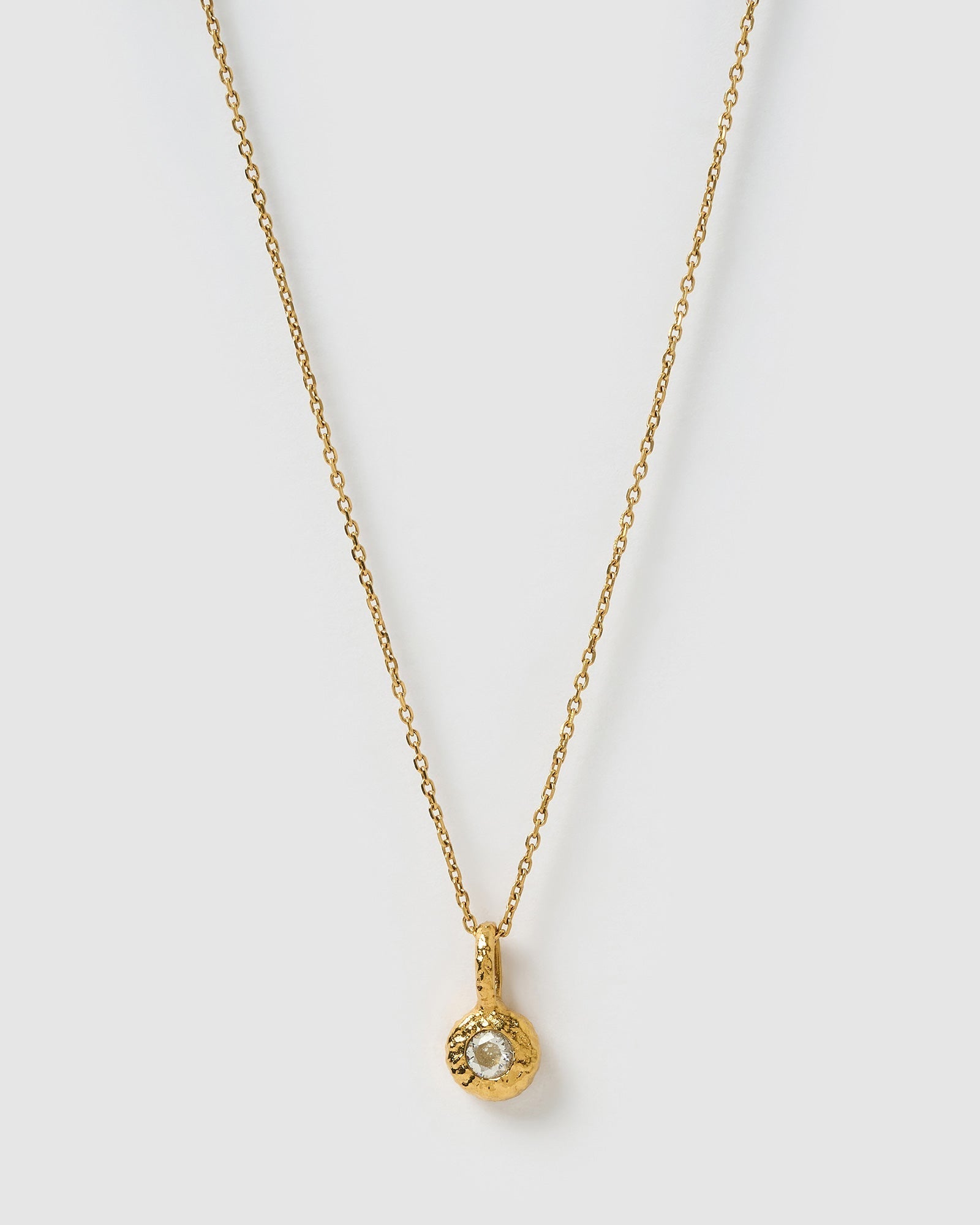 Colar Pingente Pedra do Mês - Ouro 18K | SILLENE - Abril