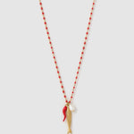 Colar Pingente Peixe da Sorte Cereja - Ouro 18K | SILLENE