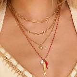 Colar Pingente Peixe da Sorte Cereja - Ouro 18K | SILLENE
