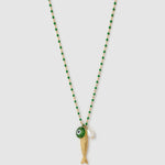 Colar Pingente Peixe da Sorte Kiwi - Ouro 18K | SILLENE