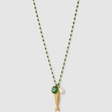 Colar Pingente Peixe da Sorte Kiwi - Ouro 18K | SILLENE