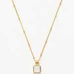 Colar Pingente Quadrado Madrepérola - Ouro 18K | SILLENE