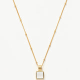 Colar Pingente Quadrado Madrepérola - Ouro 18K | SILLENE