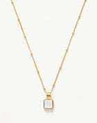 Colar Pingente Quadrado Madrepérola - Ouro 18K | SILLENE