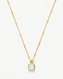 Colar Pingente Quadrado Madrepérola - Ouro 18K | SILLENE