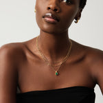 Colar Pingente Quadrado Malaquita - Ouro 18K | SILLENE
