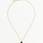 Colar Pingente Quadrado Onix - Ouro 18K | SILLENE