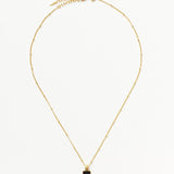 Colar Pingente Quadrado Onix - Ouro 18K | SILLENE