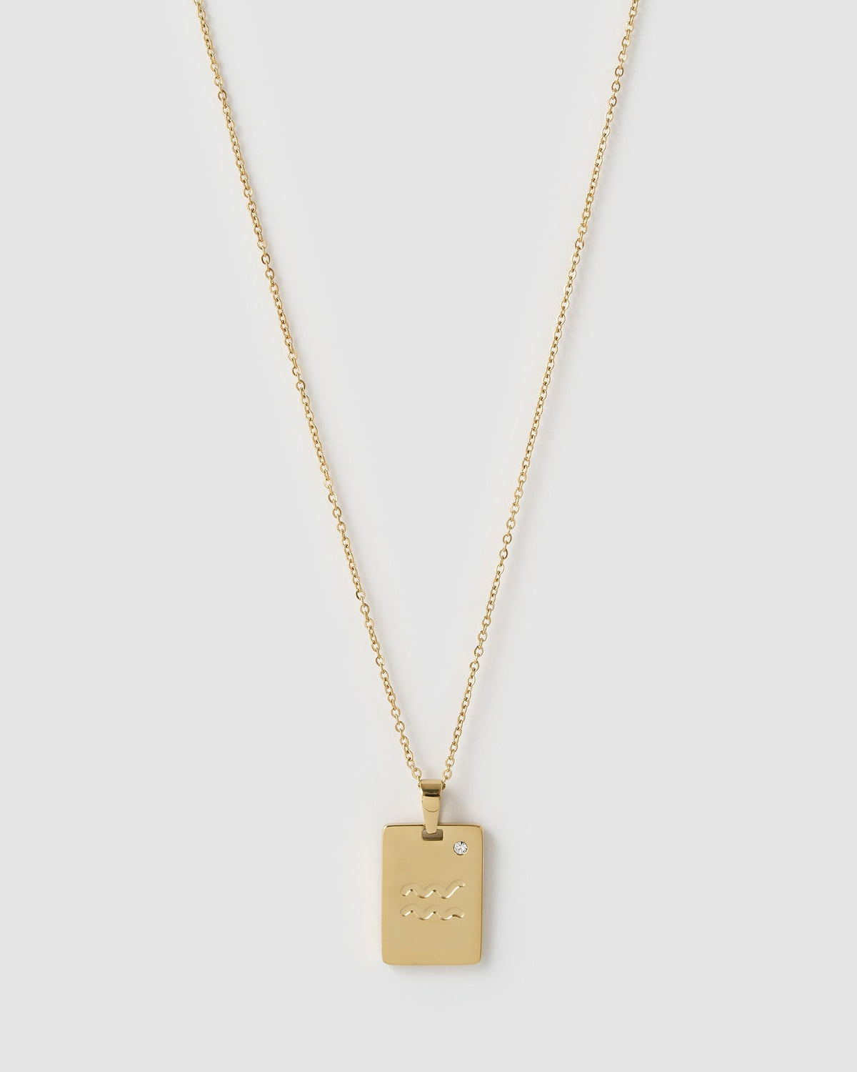 Colar Pingente Zodíaco - Ouro 18K | SILLENE - Aquário