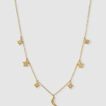 Colar Pingentes Celestiais Moondust - Ouro 18K | SILLENE