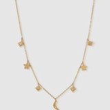 Colar Pingentes Celestiais Moondust - Ouro 18K | SILLENE