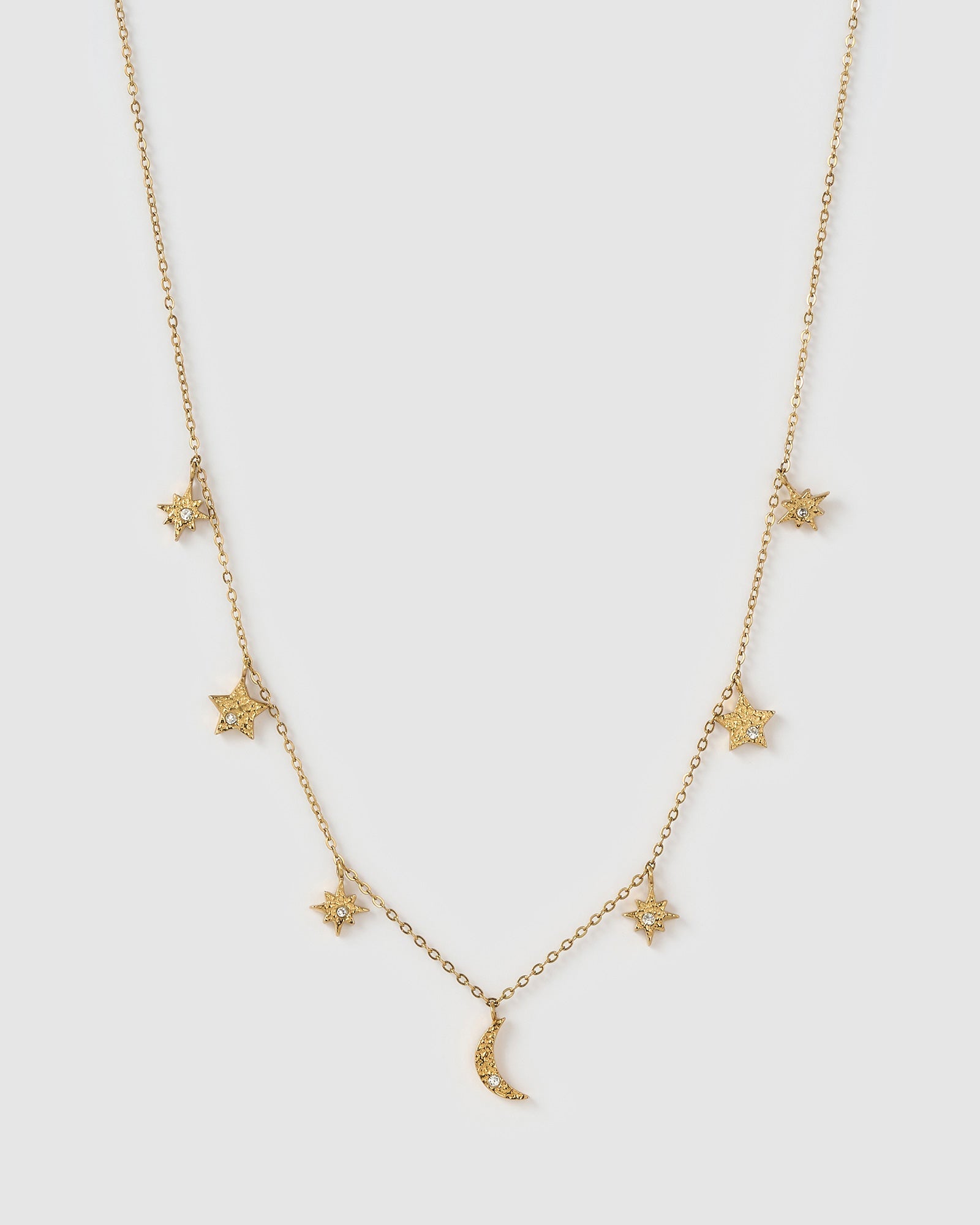 Colar Pingentes Celestiais Moondust - Ouro 18K | SILLENE