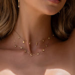 Colar Pingentes Celestiais Moondust - Ouro 18K | SILLENE