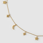 Colar Pingentes Celestiais Moondust - Ouro 18K | SILLENE