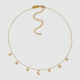 Colar Pingentes Celestiais Moondust - Ouro 18K | SILLENE