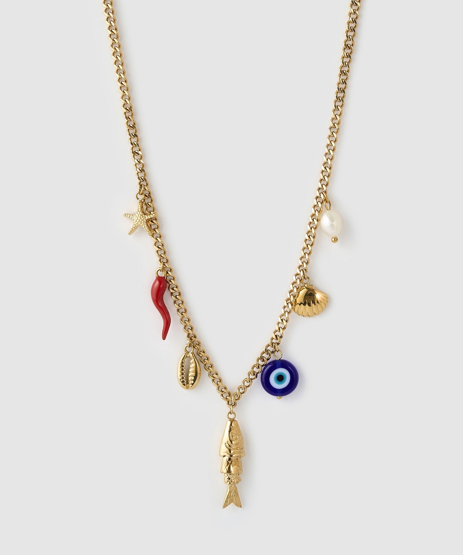 Colar Pingentes Sorte Oceanus - Ouro 18K | SILLENE