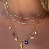 Colar Pingentes Sorte Oceanus - Ouro 18K | SILLENE