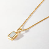 Cores do Colar Retângulo Pedra do Mês - Março (Água-marinha) - Ouro 18K | SILLENE