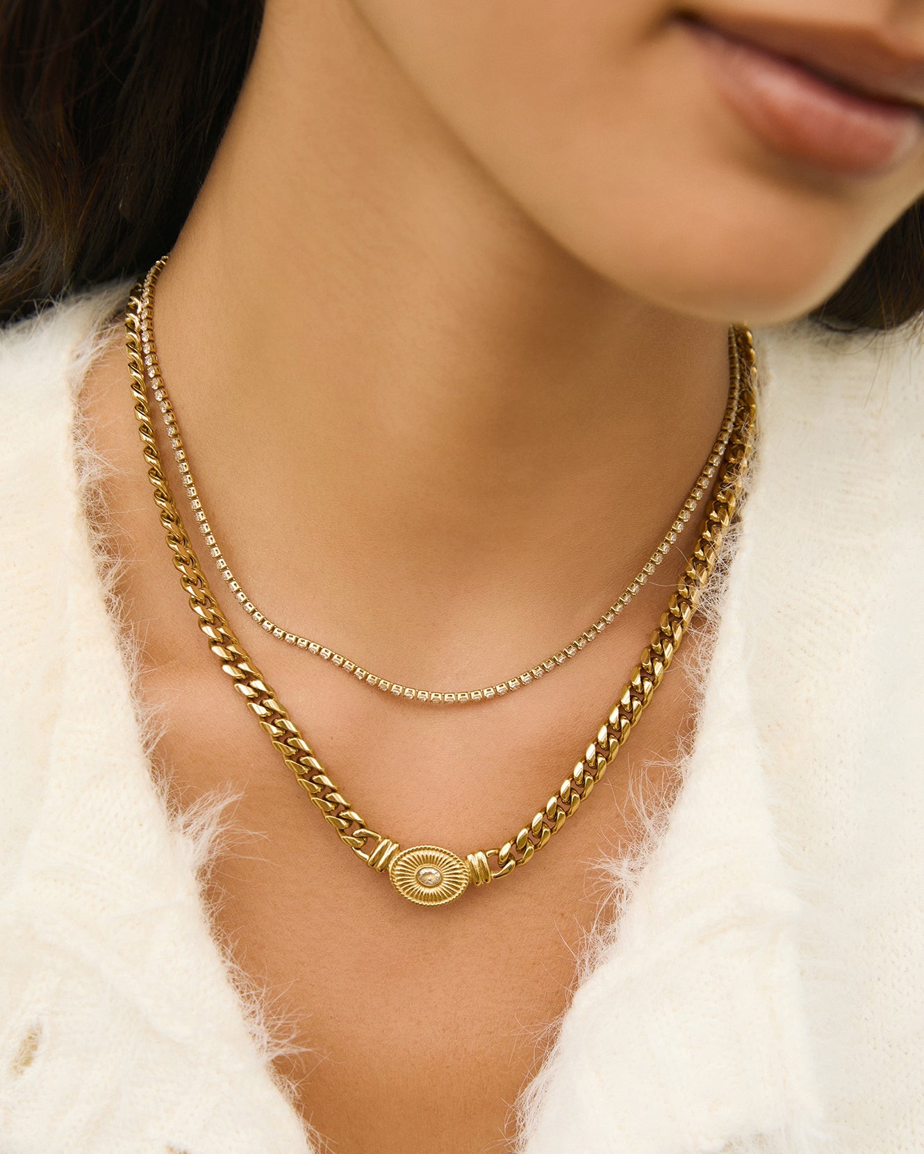 Colar Riviera Charlize - Ouro 18K | SILLENE