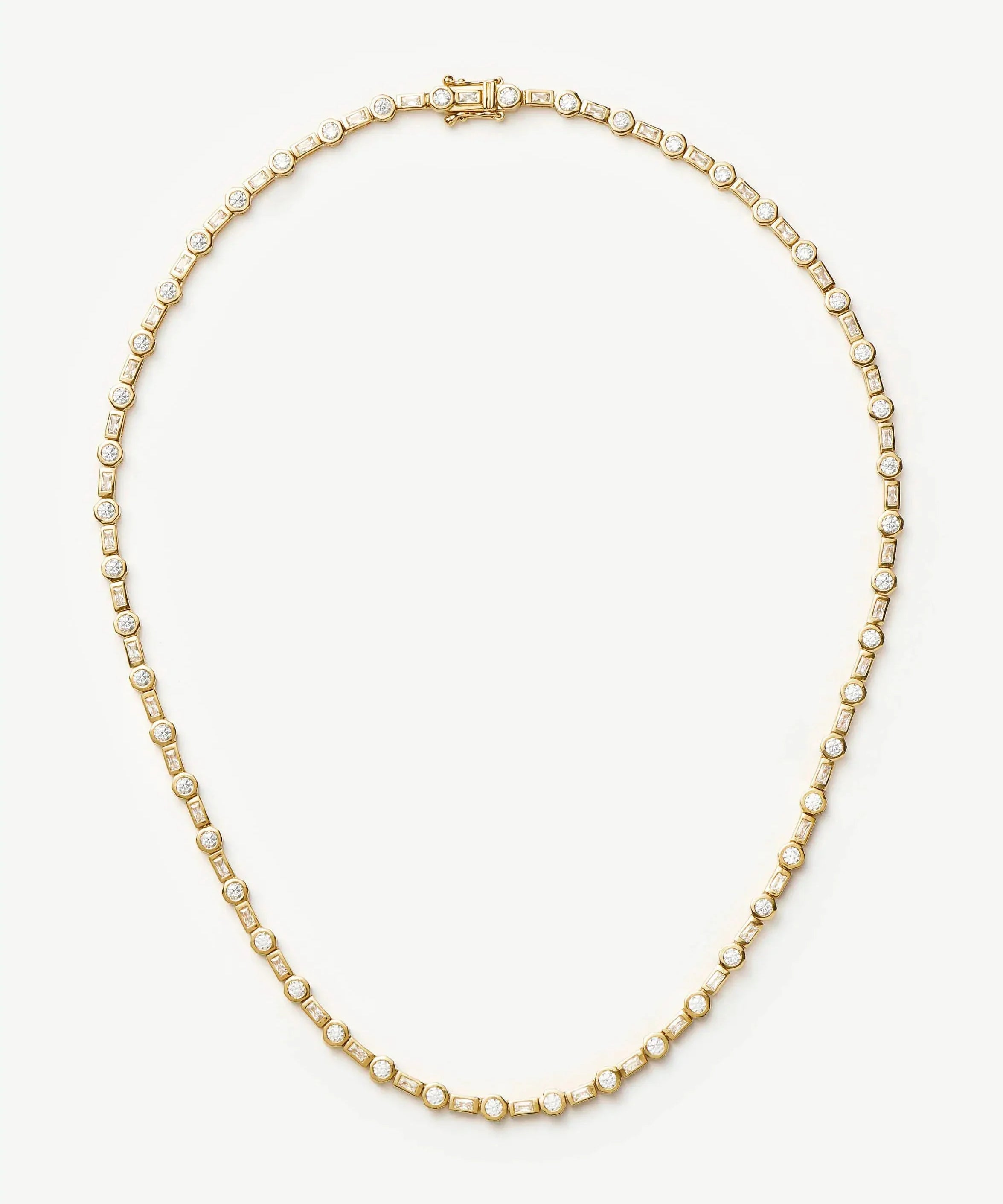 Colar Riviera Cravejado - Ouro 18K | SILLENE