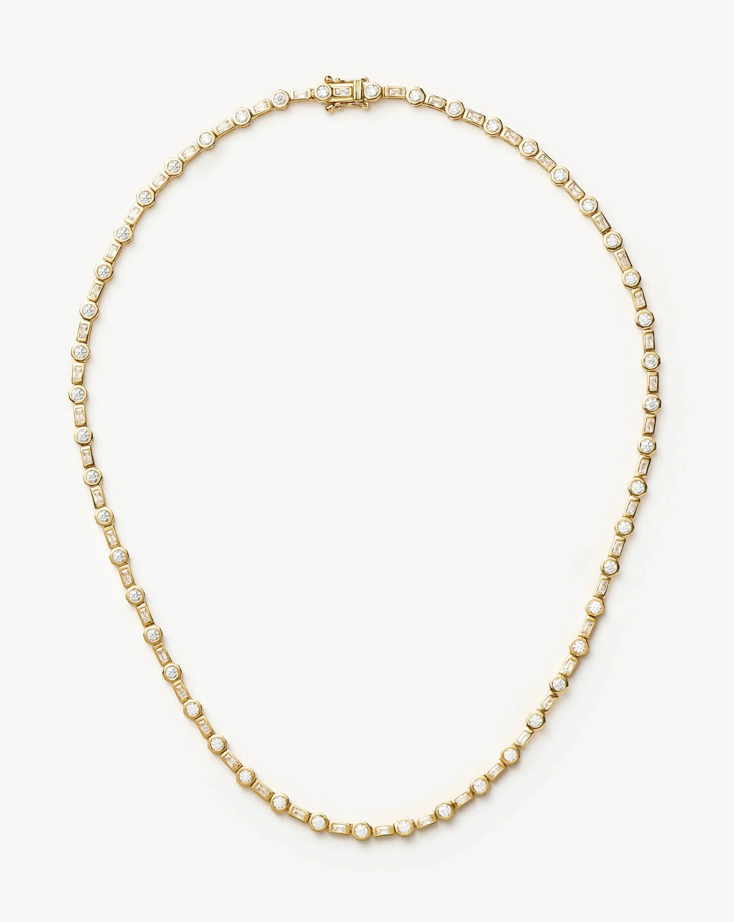 Colar Riviera Cravejado - Ouro 18K | SILLENE