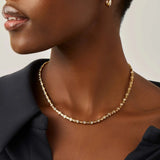 Colar Riviera Cravejado - Ouro 18K | SILLENE - detalhe