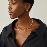 Colar Riviera Cravejado - Ouro 18K | SILLENE - uso
