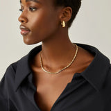 Colar Riviera Cravejado - Ouro 18K | SILLENE - uso