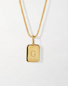 Letra G do Colar Tag Inicial - Ouro 18K | SILLENE