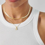 Colar Triângulo Pedra do Mês - Junho (Pedra-da-Lua) - Ouro 18K | SILLENE