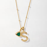 Colar Triângulo Pedra do Mês - Maio (Ônix Verde) - Ouro 18K | SILLENE