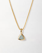 Colar Triângulo Pedra do Mês - Março (Água-marinha) - Ouro 18K | SILLENE