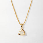 Colar Triângulo Pedra do Mês - Outubro (Opala) - Ouro 18K | SILLENE