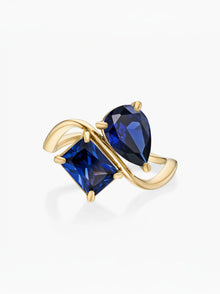 Navae Birthstone Ring - Safira Azul