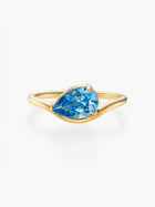 Anel Pia Pedra do Mês - Ouro 18K