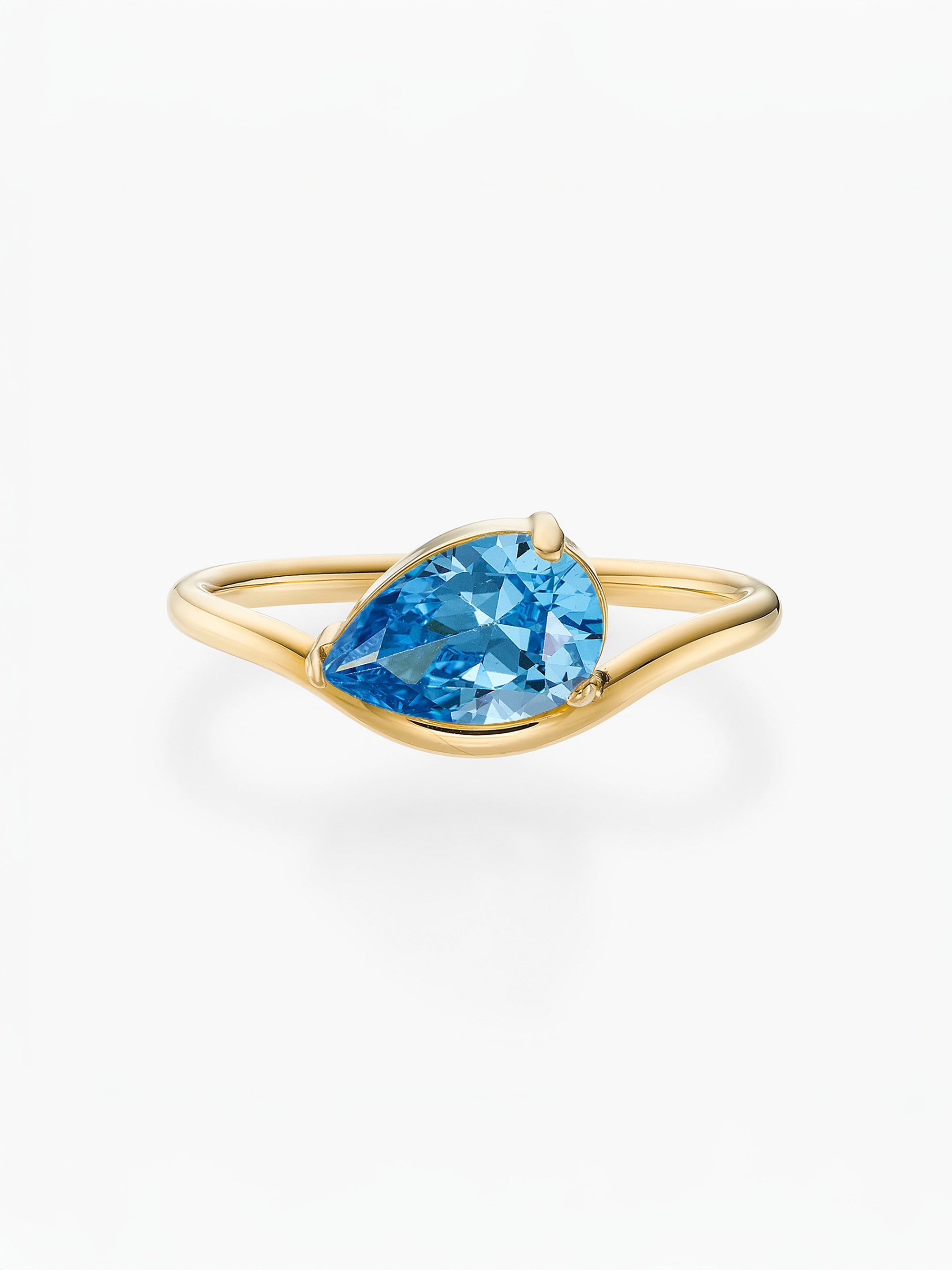 Anel Pia Pedra do Mês - Ouro 18K