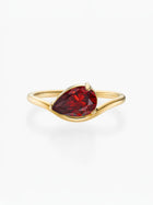 Anel Pia Pedra do Mês - Ouro 18K
