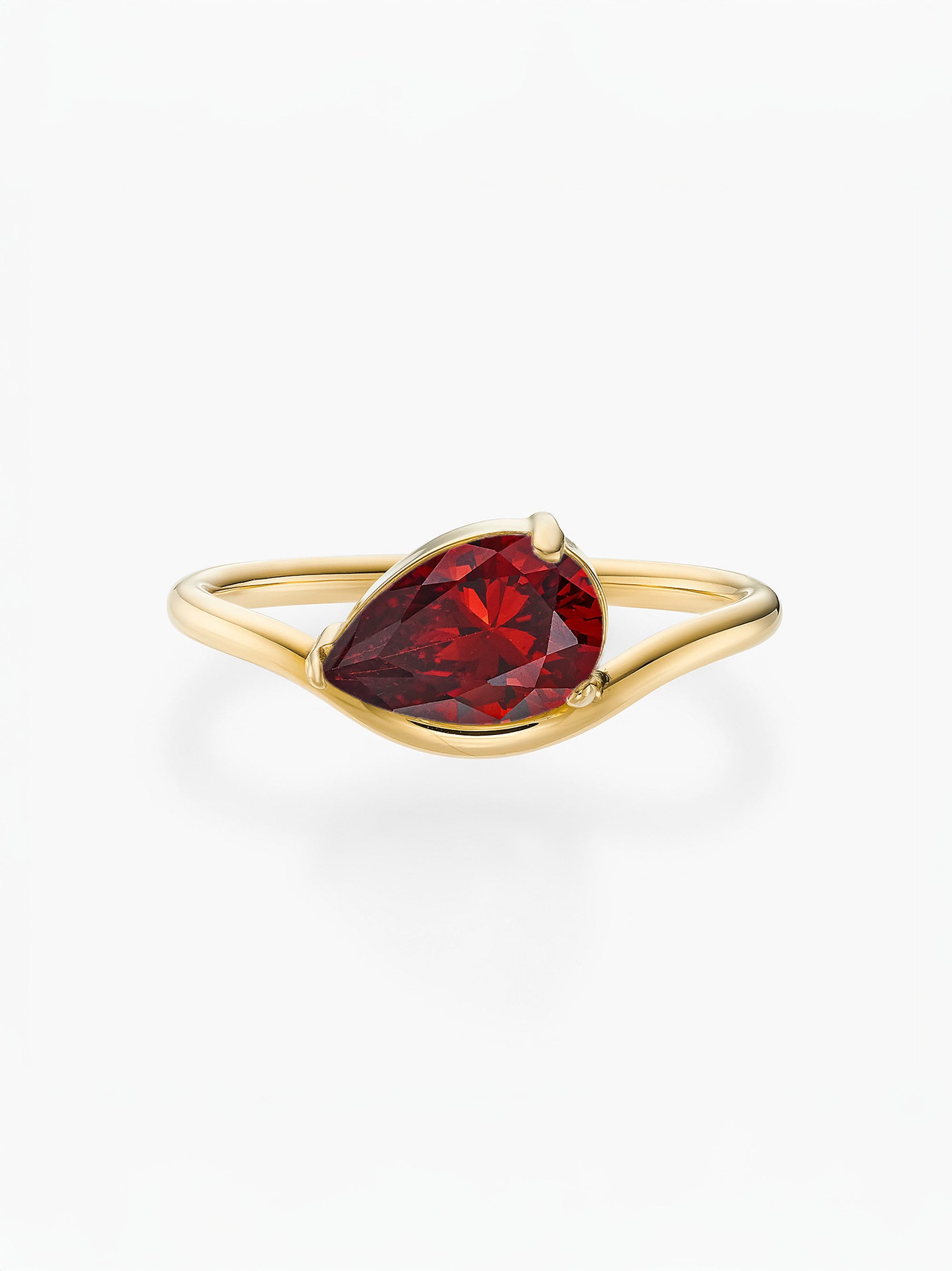 Anel Pia Pedra do Mês - Ouro 18K