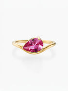 Anel Pia Pedra do Mês - Ouro 18K
