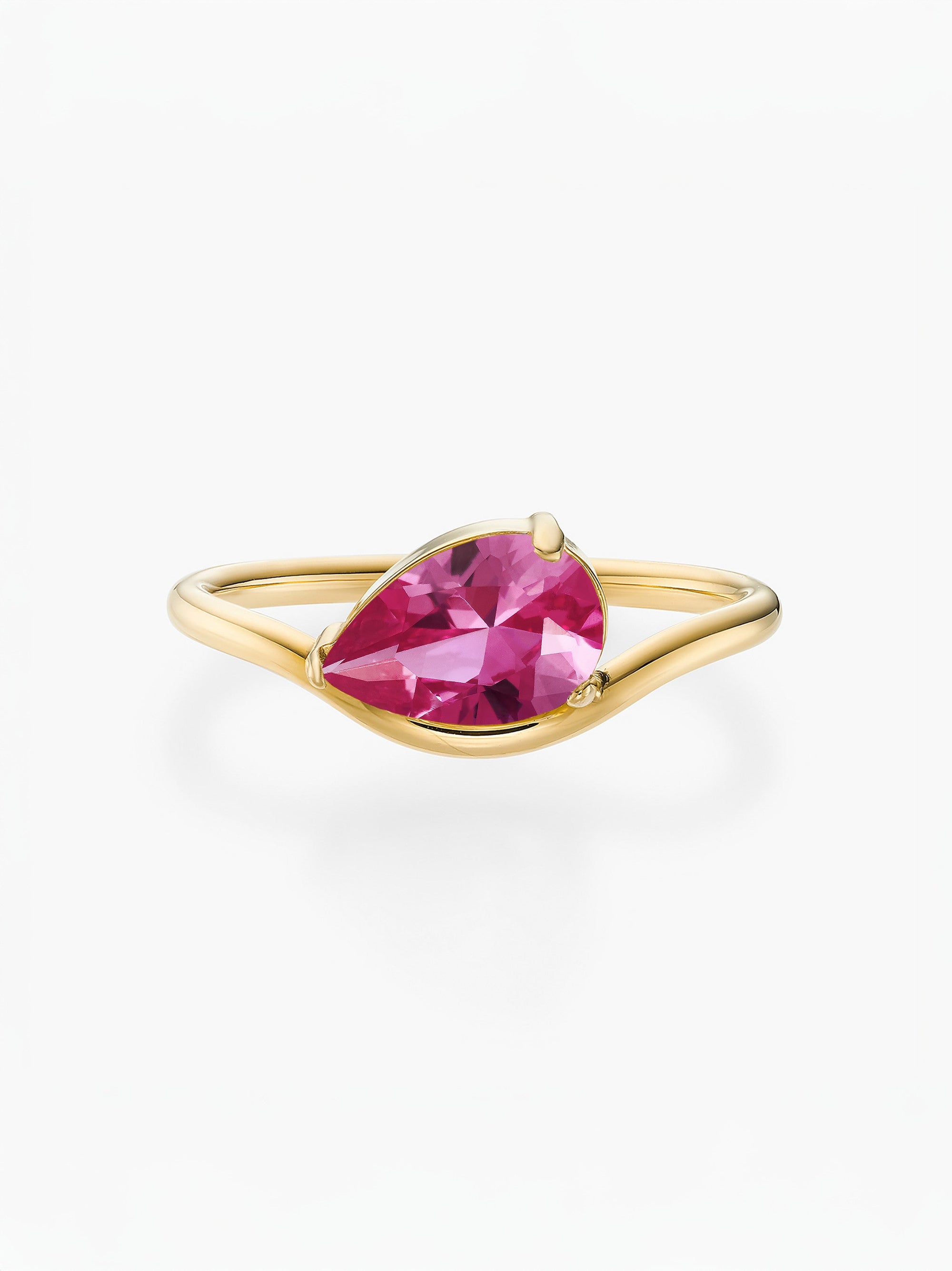 Anel Pia Pedra do Mês - Ouro 18K