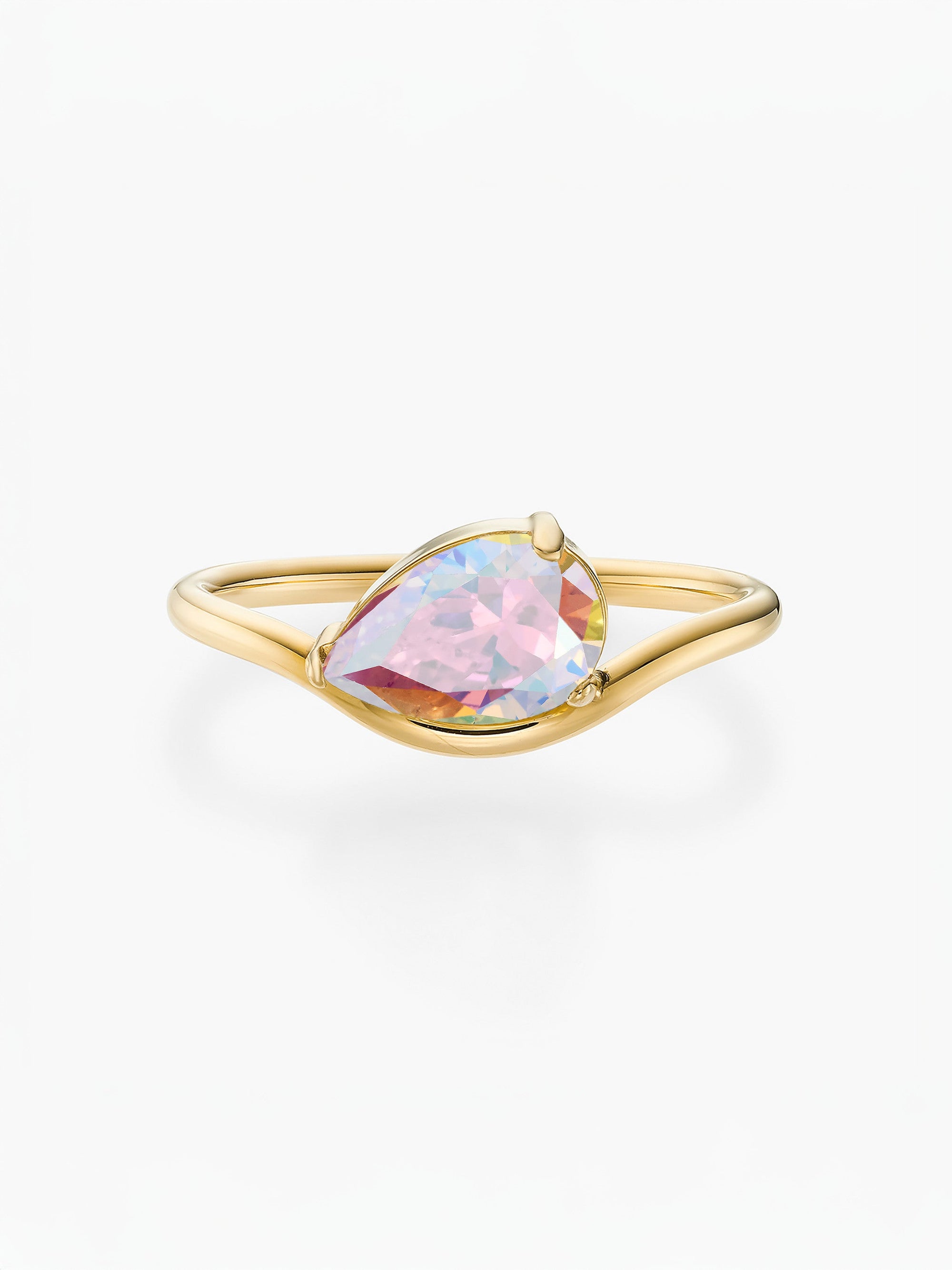 Anel Pia Pedra do Mês - Ouro 18K