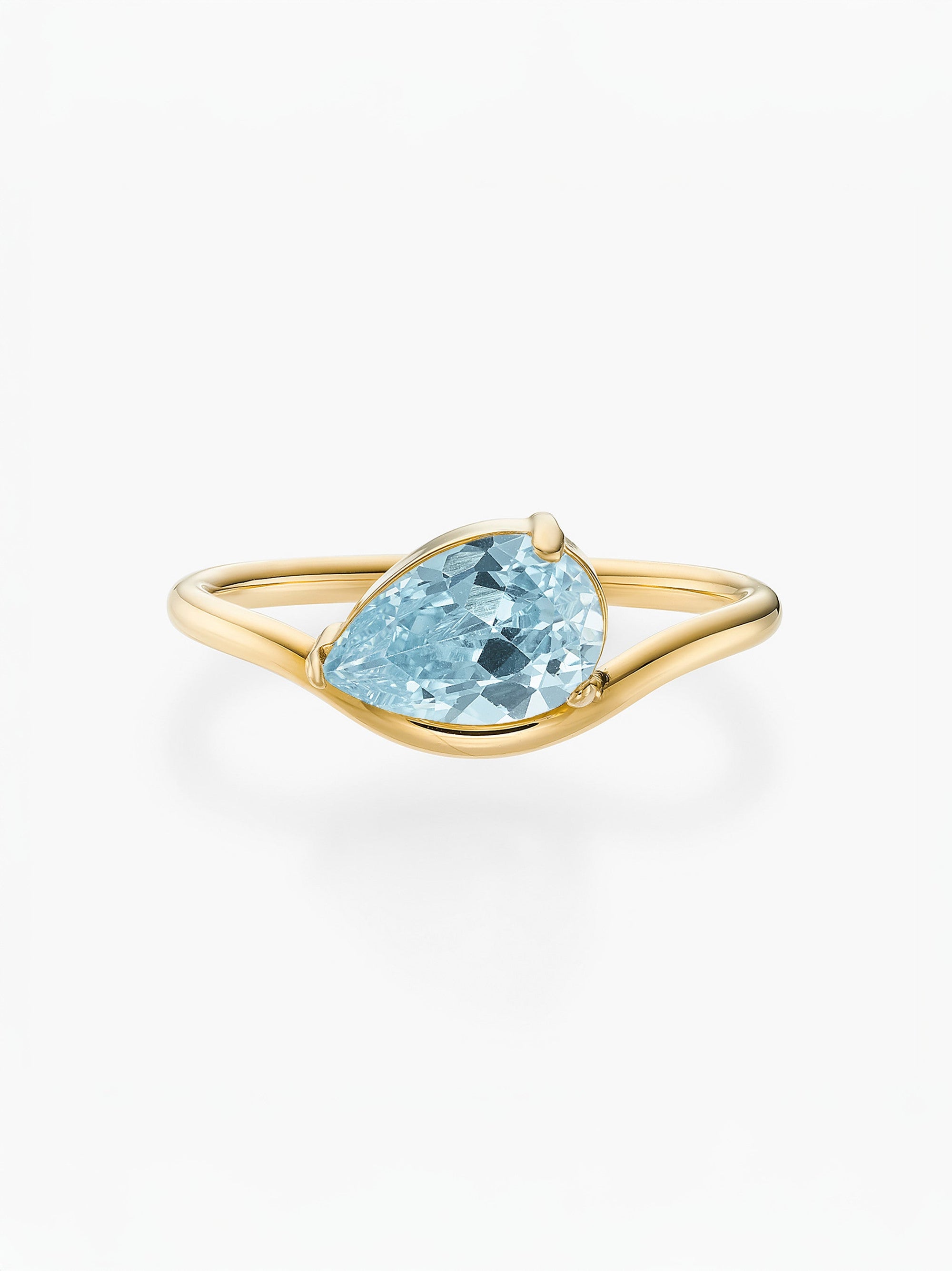 Anel Pia Pedra do Mês - Ouro 18K