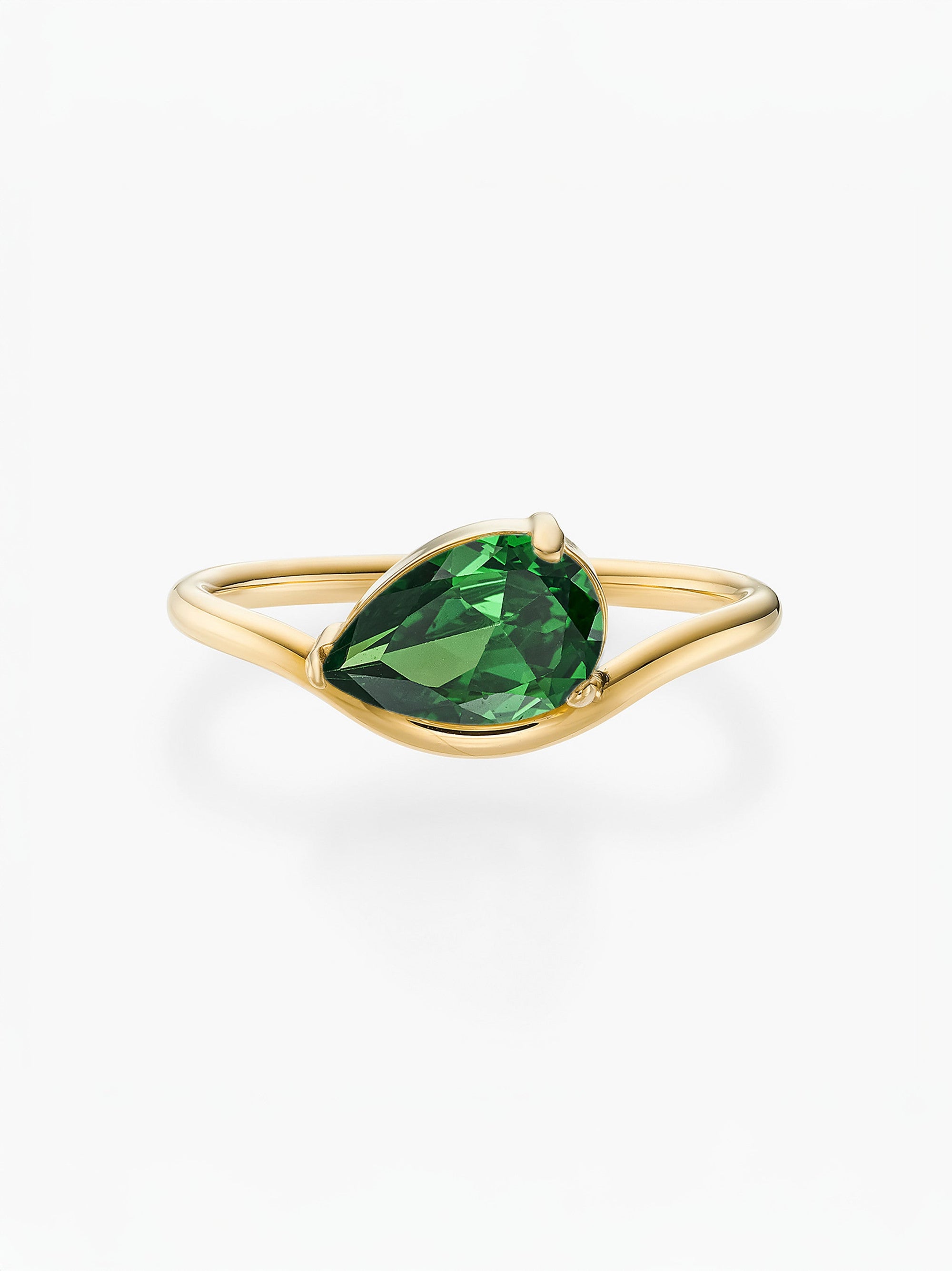 Anel Pia Pedra do Mês - Ouro 18K