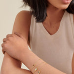 Pulseira Art Déco Granada - Ouro 18K | SILLENE