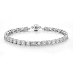 Pulseira Bisel Ballier Cristal - Prata | SILLENE