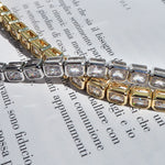 Detalhe da Pulseira Bisel Ballier Cristal - Prata | SILLENE